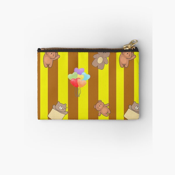 Item preview, stripe color yellow/brownwithrainbow balloons. designed and sold by Beauttiq496.