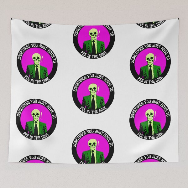Artikelvorschau, Sometimes You Have To Pee In The Sink Pop Art Skull entworfen und verkauft von PVSKI.