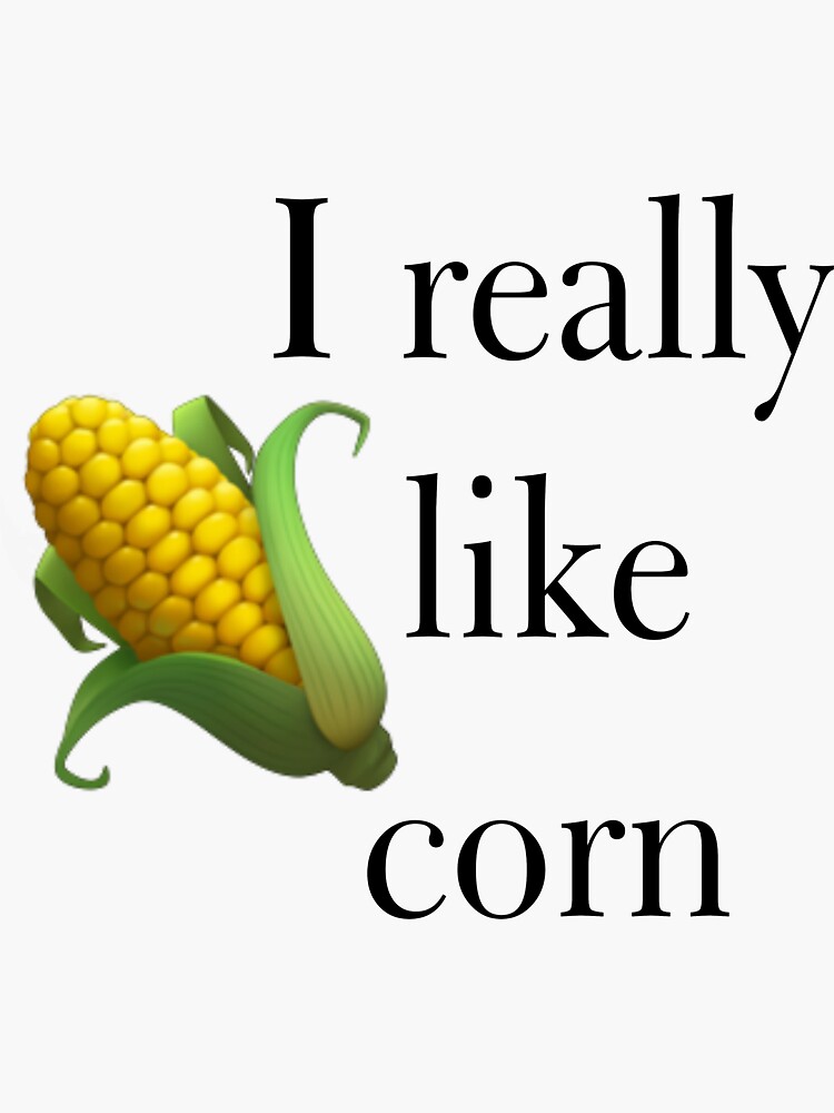 "corn kid meme" Sticker for Sale by alltrendy Redbubble