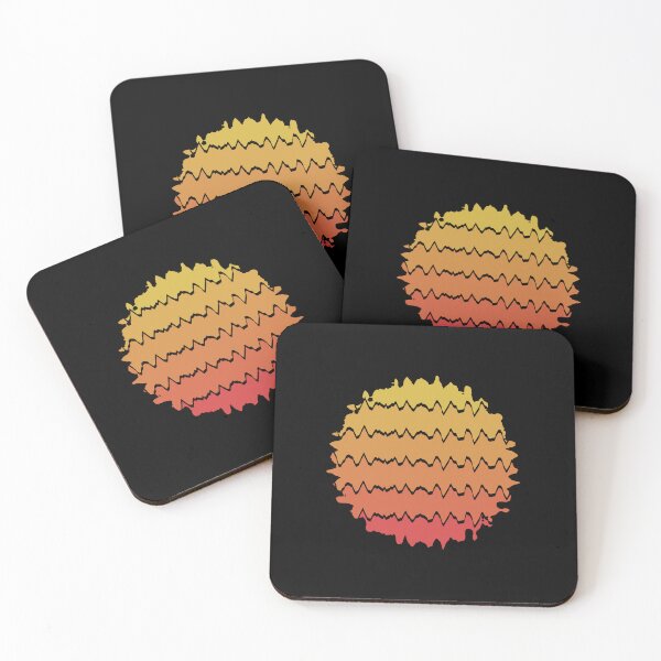 Item preview, Retro Sunset Abstract Art with Distorted Wavy Lines - Fun Sun Aesthetic 1 of 4 designed and sold by Beachy.