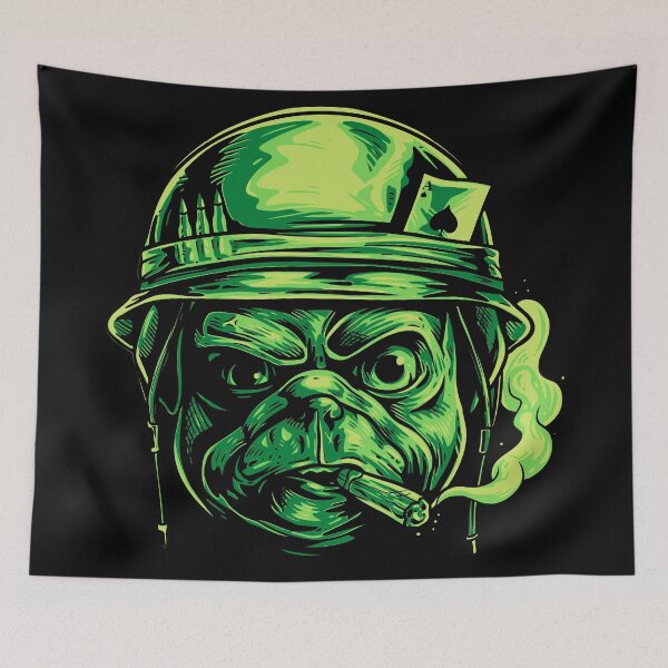 Item preview, Military Pug designed and sold by DesignAndTales.