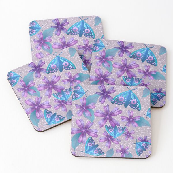 Item preview, Moth Meadow Purple Bue designed and sold by Veata.
