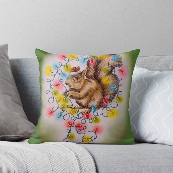 Item preview, Holiday Squirrel With Christmas Lights designed and sold by ArtistryByLM.