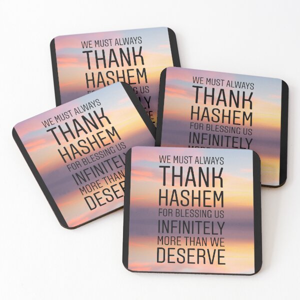 Item preview, We must always thank Hashem for blessing us infinitely more than we deserve designed and sold by Stories To Inspire - Motivational Jewish Quotes.