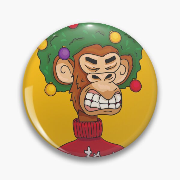 Item preview, NFT monkey christmas ugly sweatshirt designed and sold by Mindy Bubble.