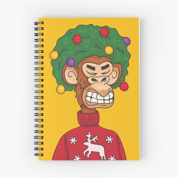 Item preview, NFT monkey christmas ugly sweatshirt designed and sold by Mindy Bubble.
