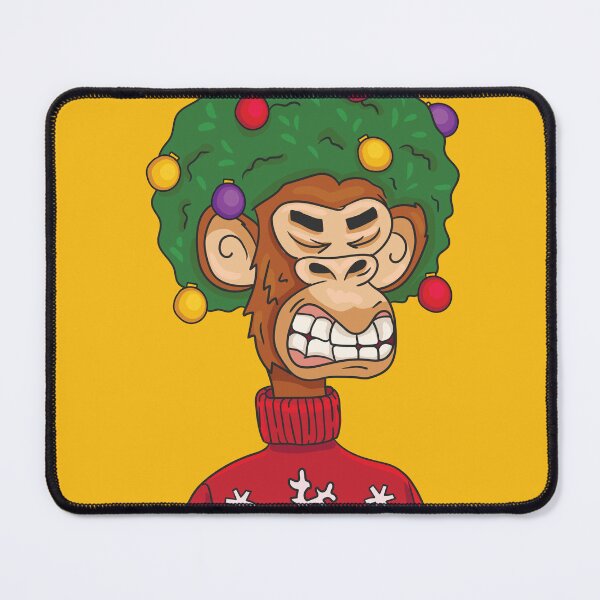 Item preview, NFT monkey christmas ugly sweatshirt designed and sold by Mindy Bubble.