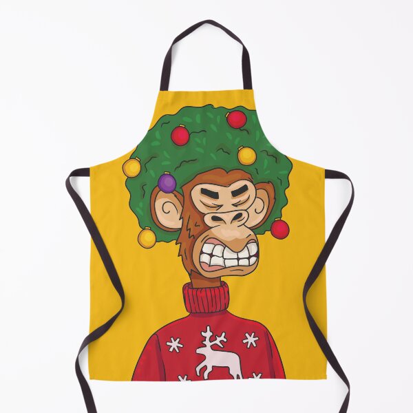 Item preview, NFT monkey christmas ugly sweatshirt designed and sold by Mindy Bubble.