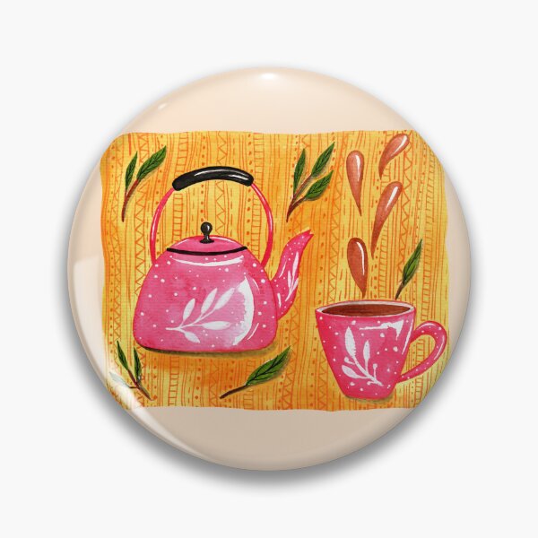 Item preview, Watercolor tea time illustration drawing designed and sold by pinkyfish1010.