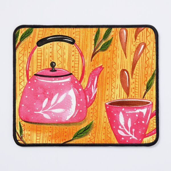 Item preview, Watercolor tea time illustration drawing designed and sold by pinkyfish1010.