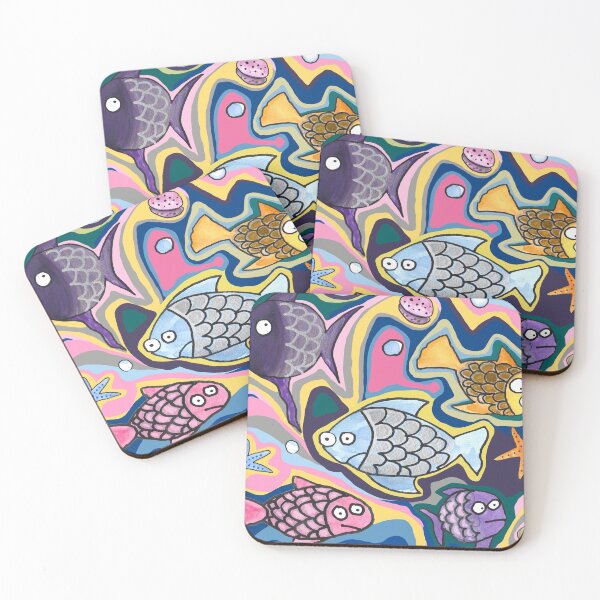 Item preview, Tropical Fish Waves Tapestry designed and sold by Emma Marie Blacker.