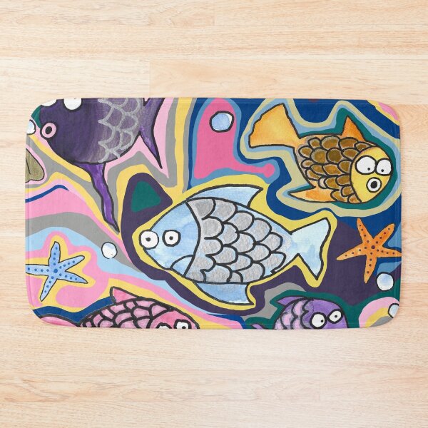 Item preview, Tropical Fish Waves Tapestry designed and sold by Emma Marie Blacker.