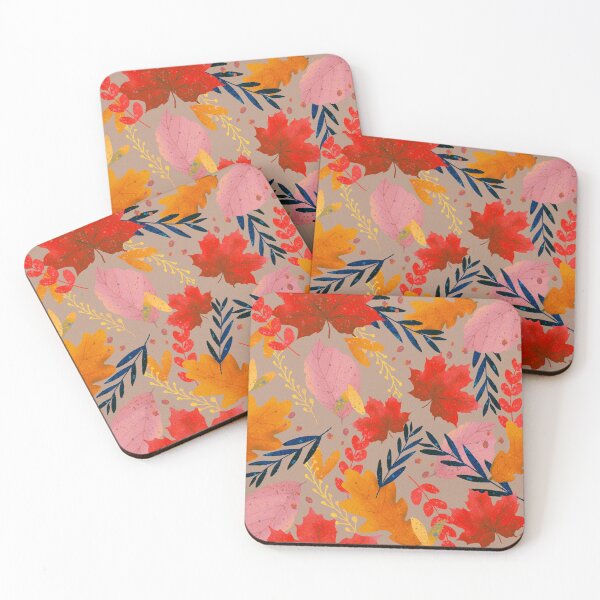 Item preview, Colorful autumn leaves pattern designed and sold by Lenecreates.