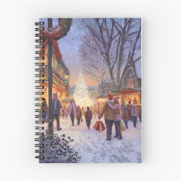 Item preview, Christmas shoppers at the market designed and sold by Daniel Rodgers.