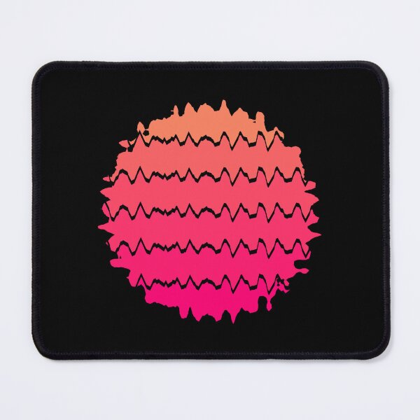 Item preview, Retro Sunset Abstract Art with Distorted Wavy Lines - Fun Sun Aesthetic 4 of 4 designed and sold by Beachy.