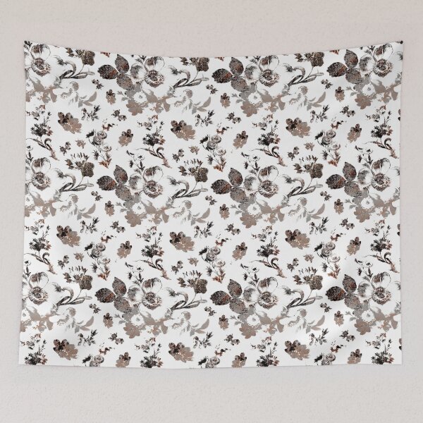 Item preview, Inked Wild Rose in Sepia Pattern designed and sold by Faradawn.