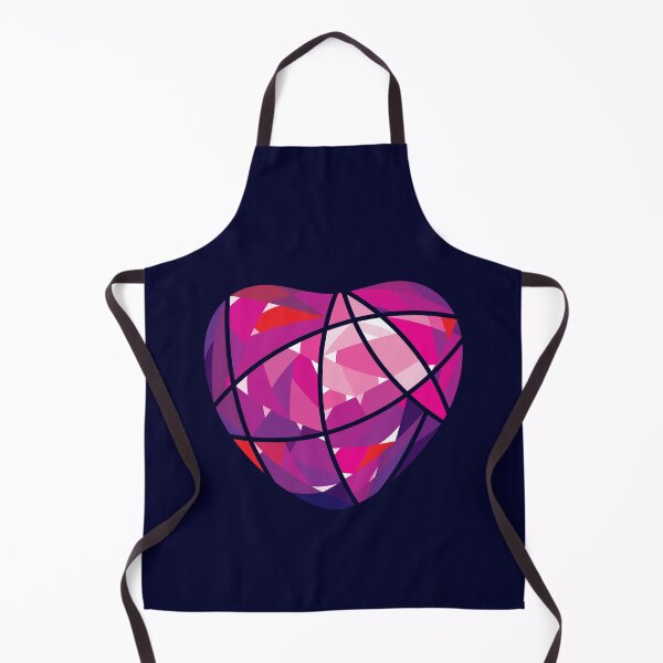 Item preview, Pink Heart Diamond Crystal on Dark Blue Background designed and sold by Wiggly Lines.