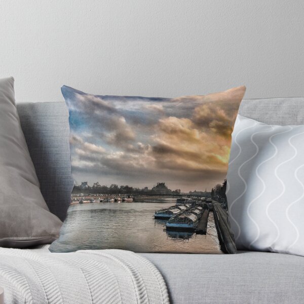 Item preview, Sunrise over the Seine river designed and sold by ylbartstudio.