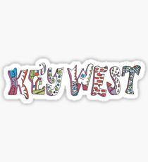 Key West Florida - Watercolor Mosaic Sticker