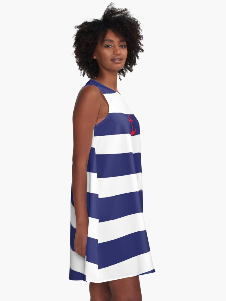 Alternate view of AFE Nautical Red Ship Anchor A-Line Dress