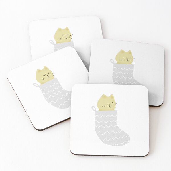 Item preview, Cat in Christmas stocking silver designed and sold by Shelley Winters.