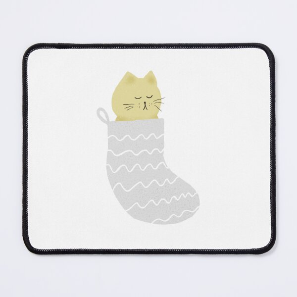 Item preview, Cat in Christmas stocking silver designed and sold by Shelley Winters.