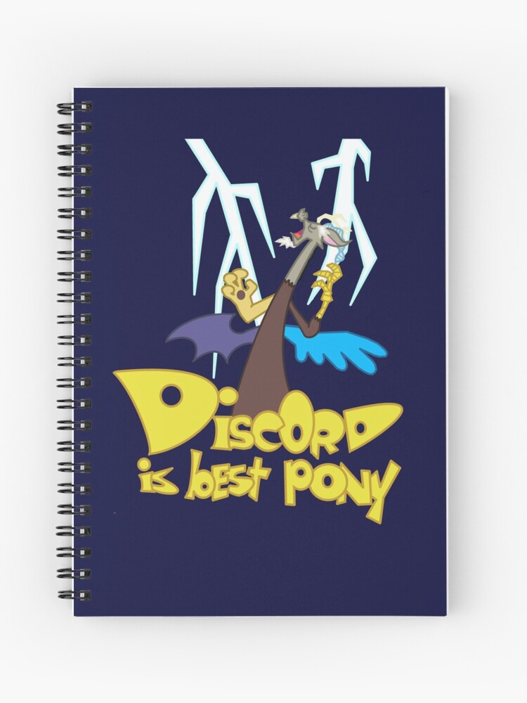 Best Pony Discord Mlp Fim My Little Pony Spiral Notebook By Loonymoonyprods Redbubble