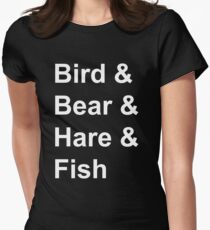 Bird, Bear, Hare and Fish Women's Fitted T-Shirt
