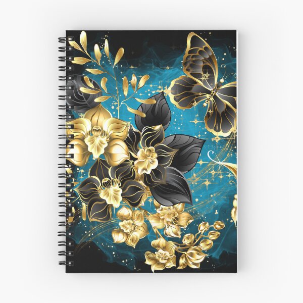 Item preview, Black and Gold Orchids with Butterflies designed and sold by CreativeMagi.