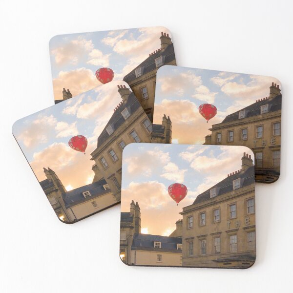 Item preview, Morning View of Hot Air Balloon above the George Street, Bath designed and sold by Rowena Ko.