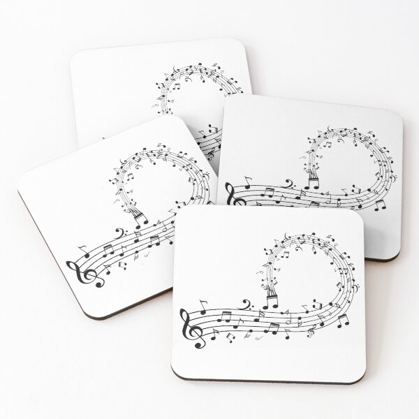 Item preview, Treble Clef And Music Notes On Staff designed and sold by Primroaddesigns.