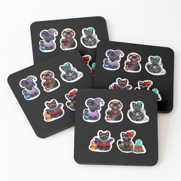 Item preview, collection of halloween cats! designed and sold by Mimignonne.
