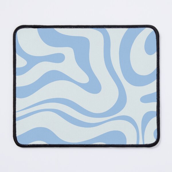 Item preview, Retro Modern Liquid Swirl Abstract Pattern Square in Light Blue designed and sold by kierkegaard.