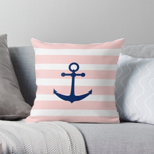 AFE Nautical Navy Ship Anchor Throw Pillow
