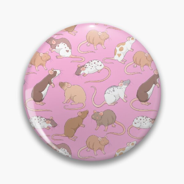 Item preview, Cute rats illustration pattern pink background - Whimsicolour Art  designed and sold by Whimsicolourart.