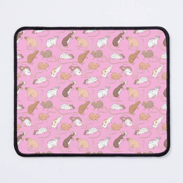 Item preview, Cute rats illustration pattern pink background - Whimsicolour Art designed and sold by Whimsicolourart.