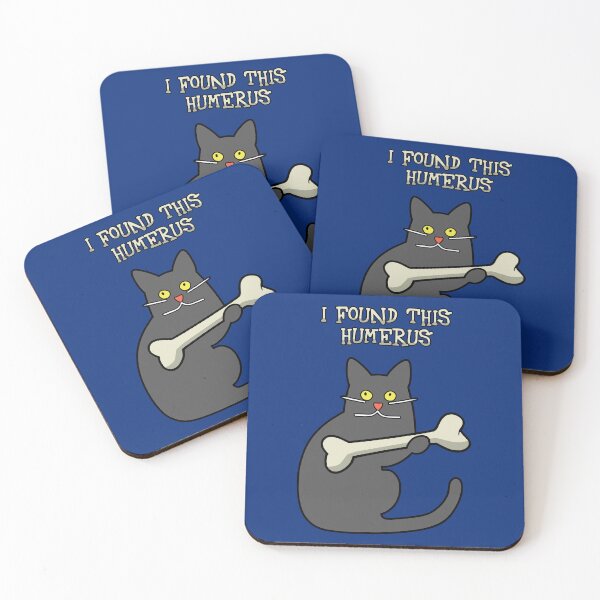 Item preview, I found this humerus (grey cat) dad joke designed and sold by SolidEarthArt.
