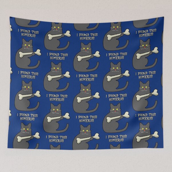 Item preview, I found this humerus (grey cat) dad joke designed and sold by SolidEarthArt.