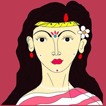 Image of Sketch Of Goddess Durga Maa Or Durga Closeup Face Design Element  In Outline Editable Vector Illustration For A Dasara Festival  Celebration-QU519291-Picxy