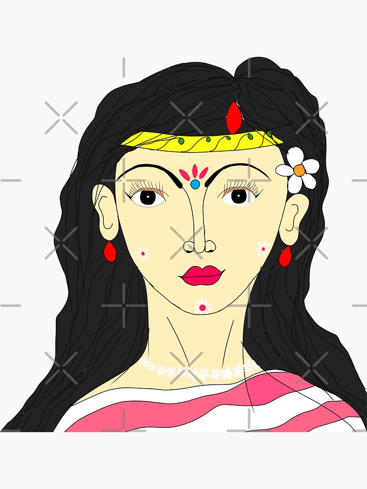 How to Draw Durga Maa Face with Colour, Durga Puja Special Drawing,  Navratri Drawing Easy, Part - 2 - YouTube