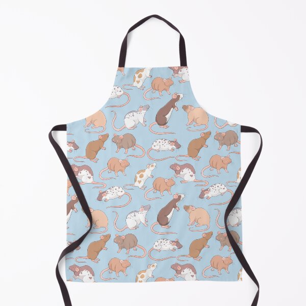 Item preview, Cute pet rats pattern design against blue background Whimsicolour art designed and sold by Whimsicolourart.
