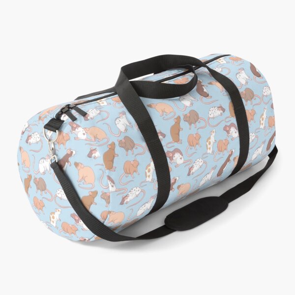 Item preview, Cute pet rats pattern design against blue background Whimsicolour art  designed and sold by Whimsicolourart.