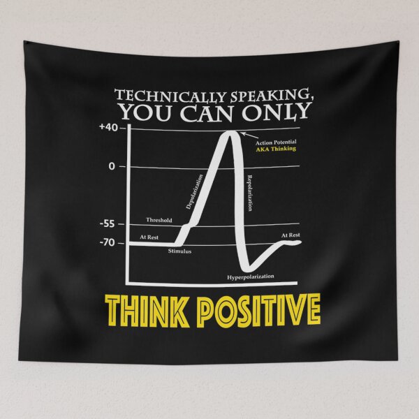Aperçu de l'œuvre Think Positive Neuroscience Classique créée et vendue par tiengajonerye.