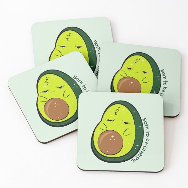 Item preview, Cute Avocado - Born to be Unripe - Funny Avocado Quote designed and sold by WisdomInspired.