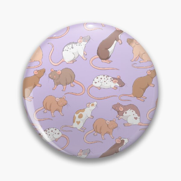 Item preview, Cute Rattie rats design illustration against lilac purple background cute  designed and sold by Whimsicolourart.