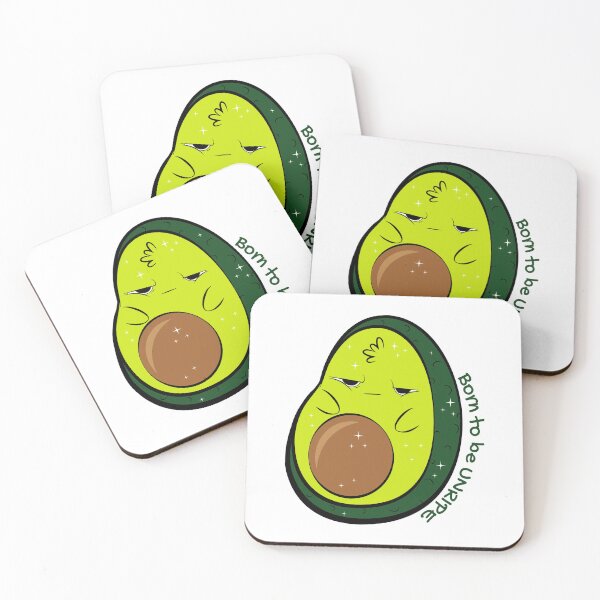 Item preview, Cute Avocado - Born to be Unripe - Funny Avocado Quote designed and sold by WisdomInspired.