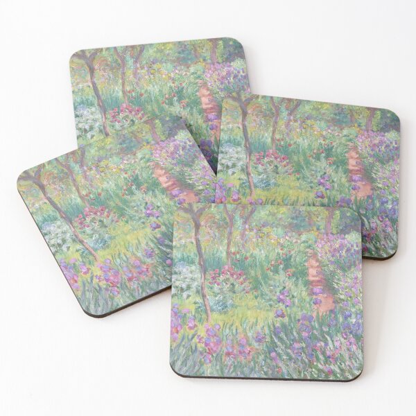 Item preview, Garden with Irises - Famous Claude Monet Painting  designed and sold by EcoArtLab.