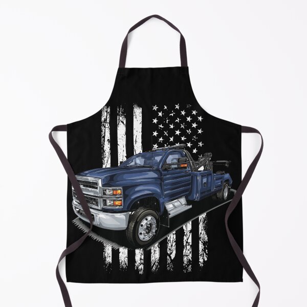 Item preview, Chevy pickup truck tow truck in front of grunge American flag designed and sold by Dirk4171.