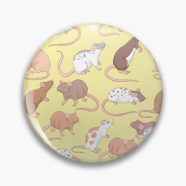 Item preview, Cute Rattie rats pattern design against a sunny yellow background  designed and sold by Whimsicolourart.