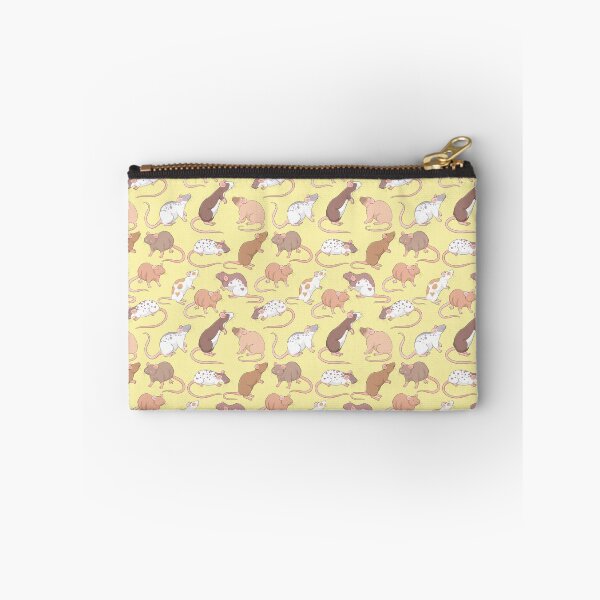 Item preview, Cute Rattie rats pattern design against a sunny yellow background  designed and sold by Whimsicolourart.